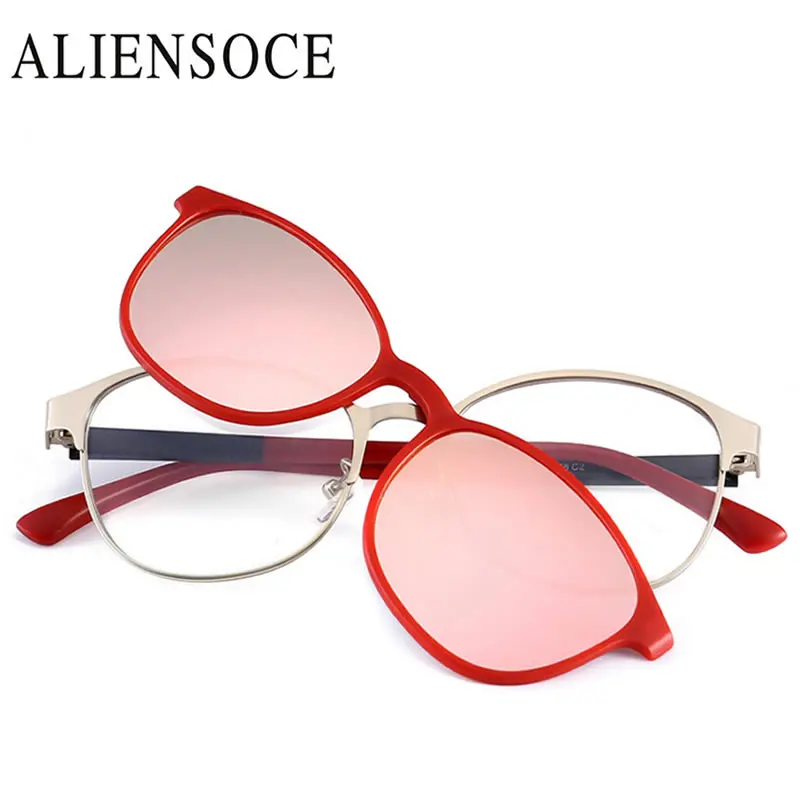 Солнцезащитные очки ALIENSOCE с клипсой для мужчин и женщин поляризационные