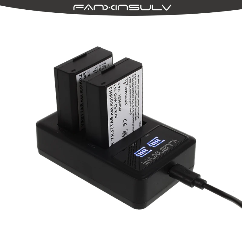 Зарядное устройство для камеры с ЖК-дисплеем двумя USB-портами Canon EOS 1100D 1200D 1300D 1500D
