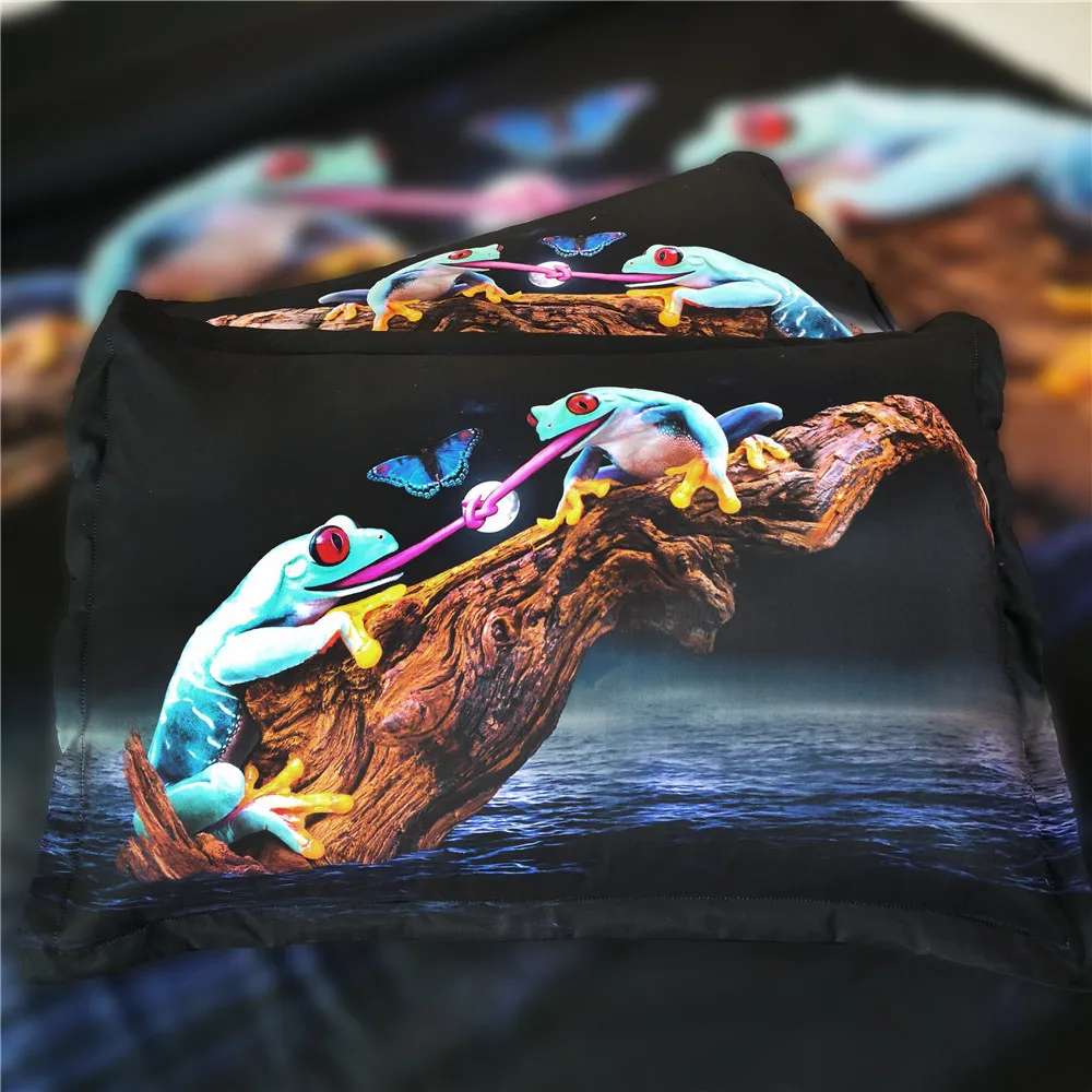 3D лягушка постельное белье кровать и постельные принадлежности набор микрофибры