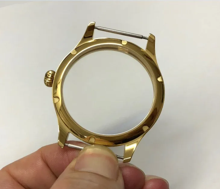 44 мм высококачественные Чехлы для часов из нержавеющей стали 316L с покрытием 18