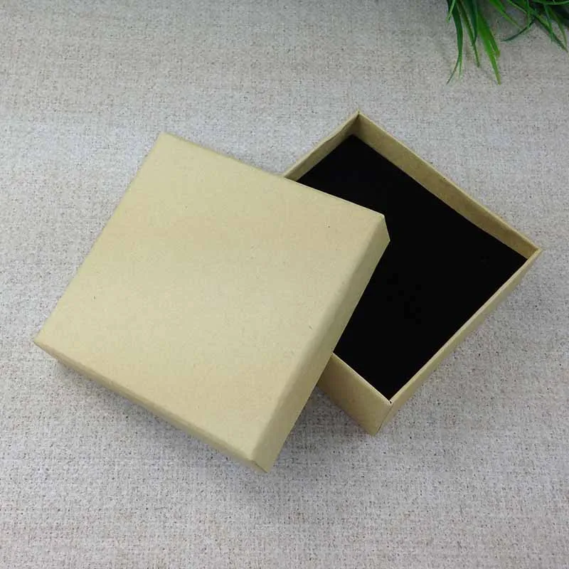 24 шт./лот 9*9*3 см 2019 Новый Kraft & Черный Белый Браслет Подарочная коробка высокое