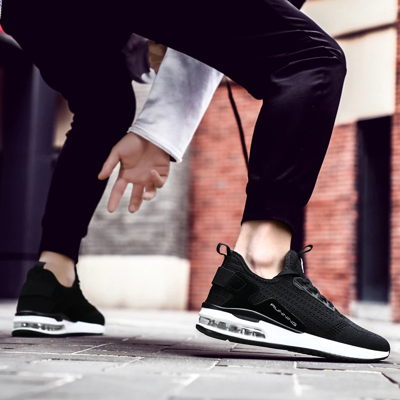 Мужские кроссовки, женская обувь для бега, унисекс, для улицы, Air Sole Motion control, тренировочная обувь, дышащая сетка, женская спортивная обувь для пробежек
