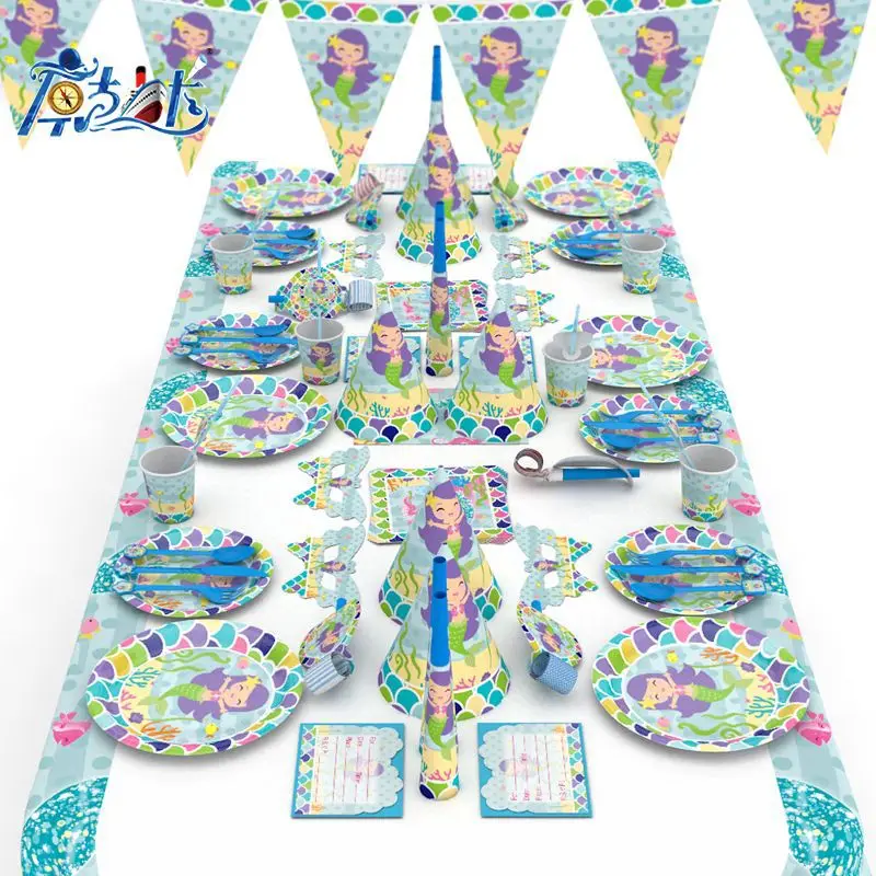 Набор детской одноразовой посуды с изображением маленькой