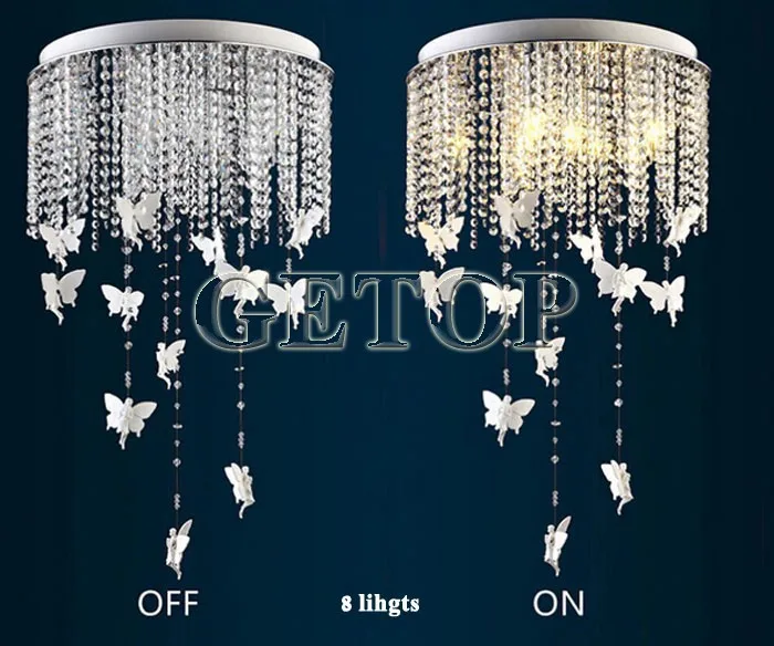 Современные модные круглые хрустальные светильники для гостиной спальни