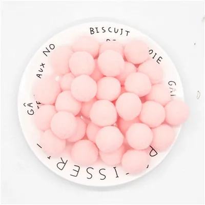 03light pink 100 шт. 10/15/20/25 мм Мини пышная Нижняя Pom Poms помпонами ручной работы для детей игрушки свадебный Декор DIY товары для шитья и рукоделия - Цвет: 03light pink