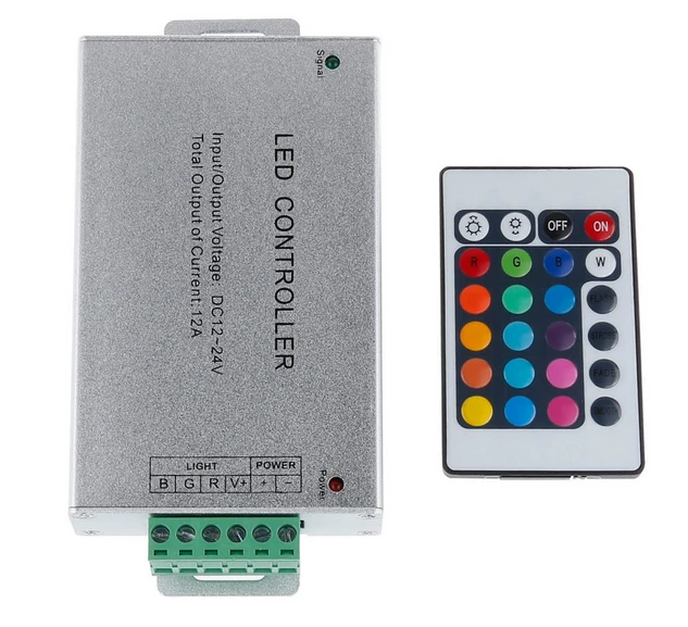 ИК пульт дистанционного управления RGB 12-24 В 12A 24key для SMD 3528 5050 LED полосы света |