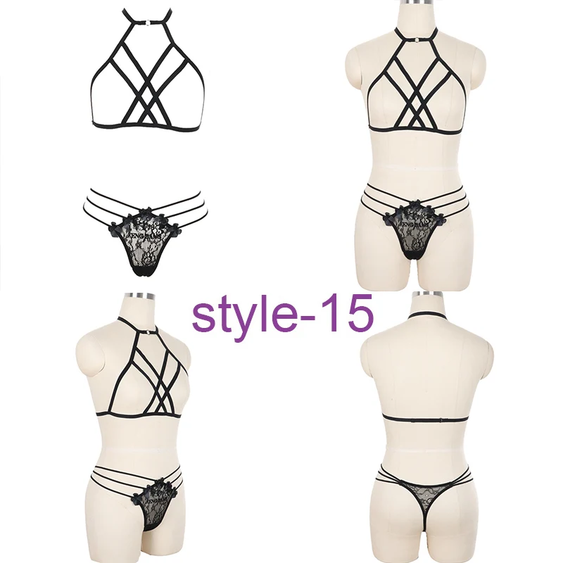 Body Harness 1 комплект, женский бюстгальтер для тела, фетиш, грудь, бондаж, белье, Эротический бюстгальтер, готический бюстгальтер, Чулки с подвязками пояс для подтяжек, подвязки - Цвет: Body Harness