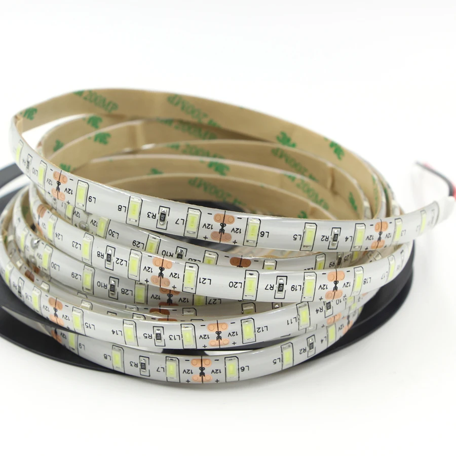 5 м Светодиодная лента 5630 5730 SMD 60LED/m 90LED/m 120LED/M LED Гибкая 3M Лента Клейкая
