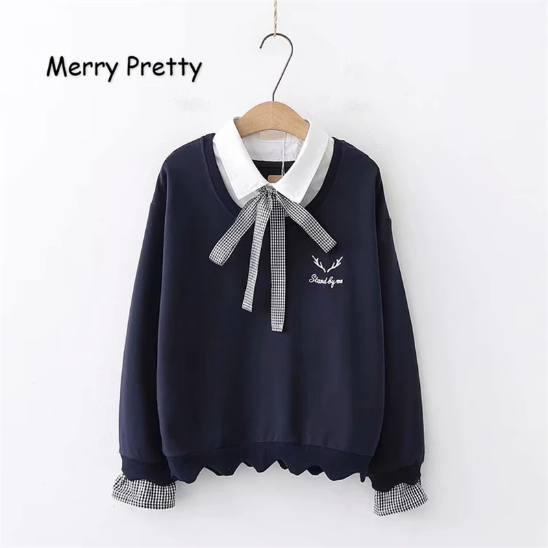 Женская толстовка с капюшоном MERRY PRETTY Весенняя Толстовка длинным рукавом и