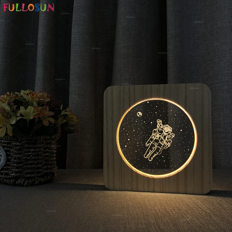 

Novelty LED 3D Illusion Light Nordic Style Decorative Lamp Astronaut Table Night Light for Christmas Creative Gift