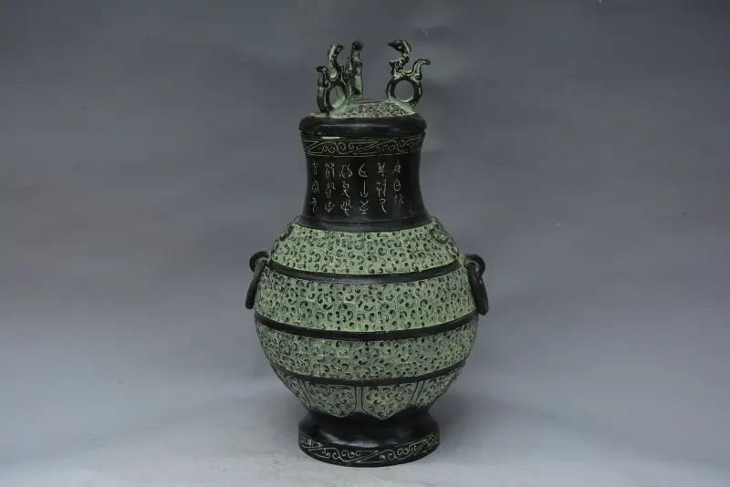 

Редкий старинный китайский Хань бронзовая фигурка периода династии горшок, резьба животных узоры, лучшая коллекция и украшение, бесплатная...