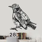 Творческий дизайн стимпанк птица механические художественные наклейки на стены виниловые наклейки для домашнего декора Съемная роспись украшение детской комнаты A112