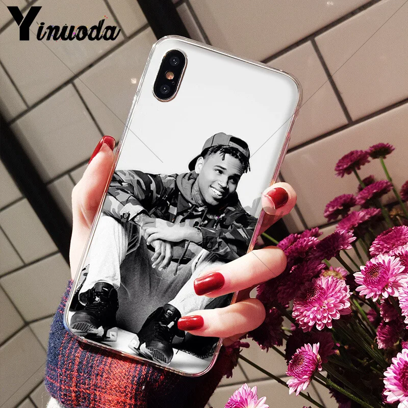 Yinuoda Chris коричневый Breezy Coque Shell чехол для телефона iPhone 8 7 6 6S Plus 5 5S SE XR X XS MAX Coque Shell