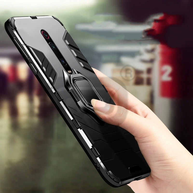 Для Xiaomi Redmi K20 Pro кейс держатель для колец Броня бампер задняя крышка чехол