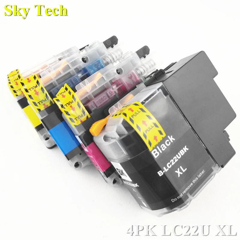 Совместимый картридж с 4 чернилами для LC22U принтера Brother Φ. Объем XL|ink cartridge|compatible ink