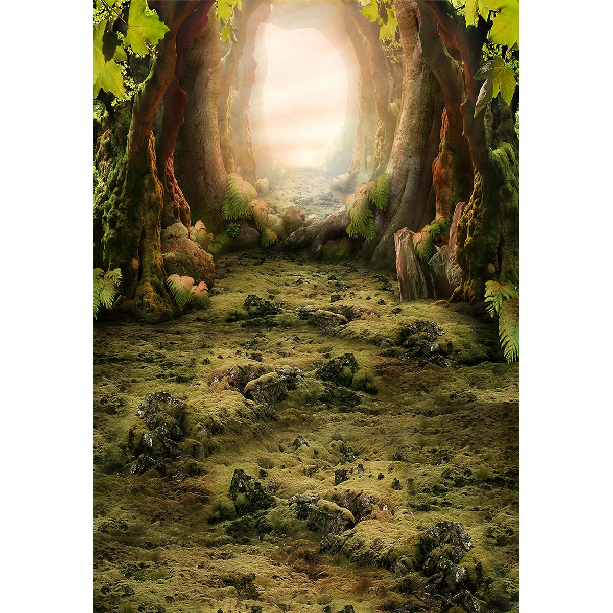 Allenjoy виниловые фотографии фоны для фотостудии дорога Дерево Трава светильник