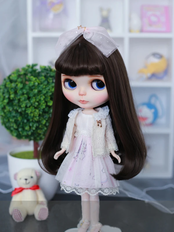 Blyth кукла Мода Длинные волосы с воздушной челкой подходит для Блит куклы 1/6 1/4 1/3 BJD куклы волосы куклы аксессуары