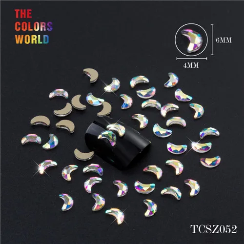 TCST-001 Rhinestone AB Crystal Diamond Gems Flatback 3D Tips Nail Accessoires Jewelry Stones Manicure Nail Art Decoration DIY - Цвет: TCSZ052    50pcs