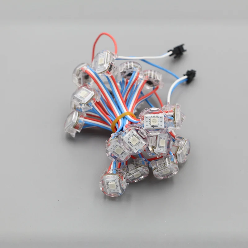 Светодиодный точечный светильник WS2811 5 В 20 мм полноцветный 5050 SMD RGB светодиодный 50