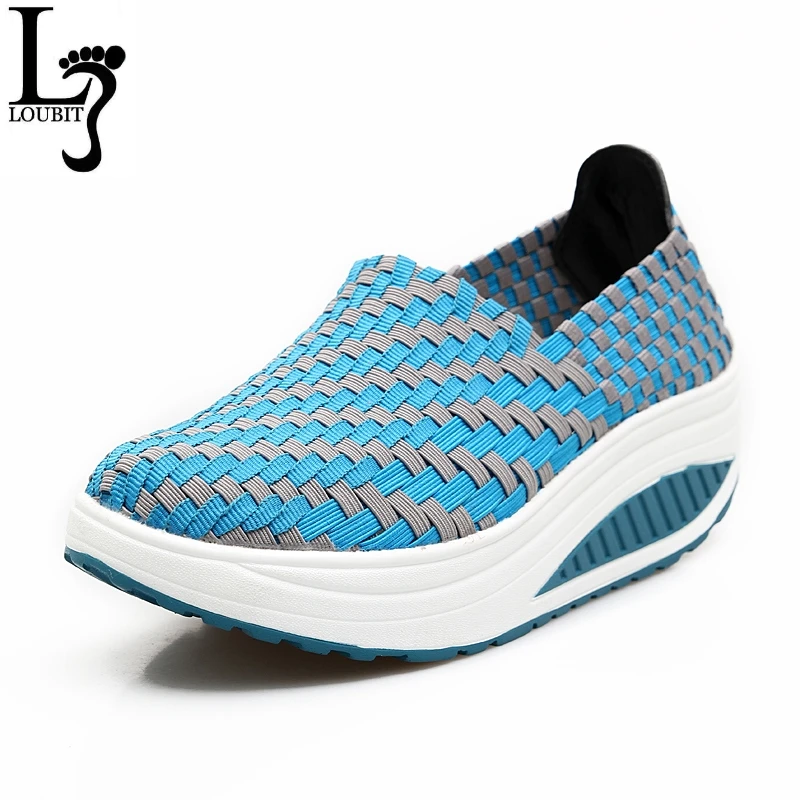 Женская повседневная обувь увеличивающая рост Коллекция плетеная ручной работы