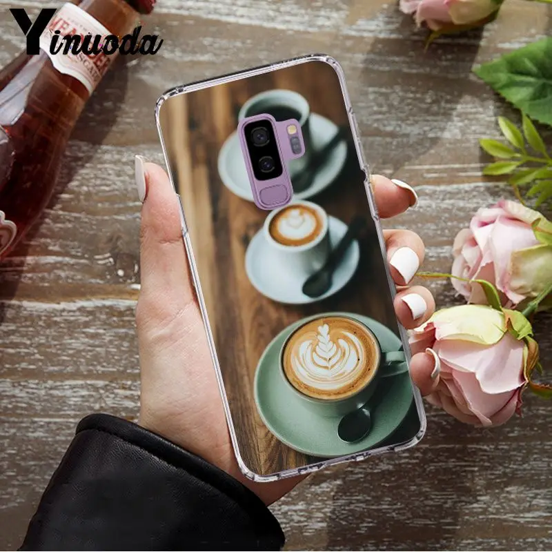 Yinuoda чашка кофе Роскошный Уникальный Дизайн чехол для телефона для samsung S5 S6 S6 edge S6edge Plus S7 S8 S9 Plus чехол