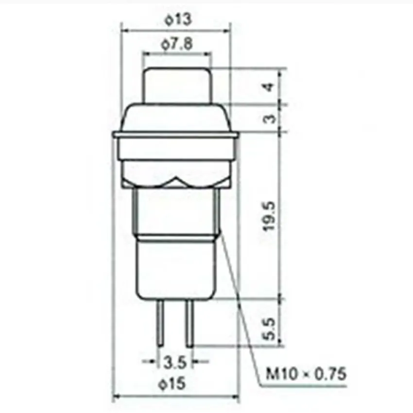 Cltgxdd 1 шт. беззамочные переключатель Self кнопка сброса 2 pin 3A 125 AC 250 A V автоматический