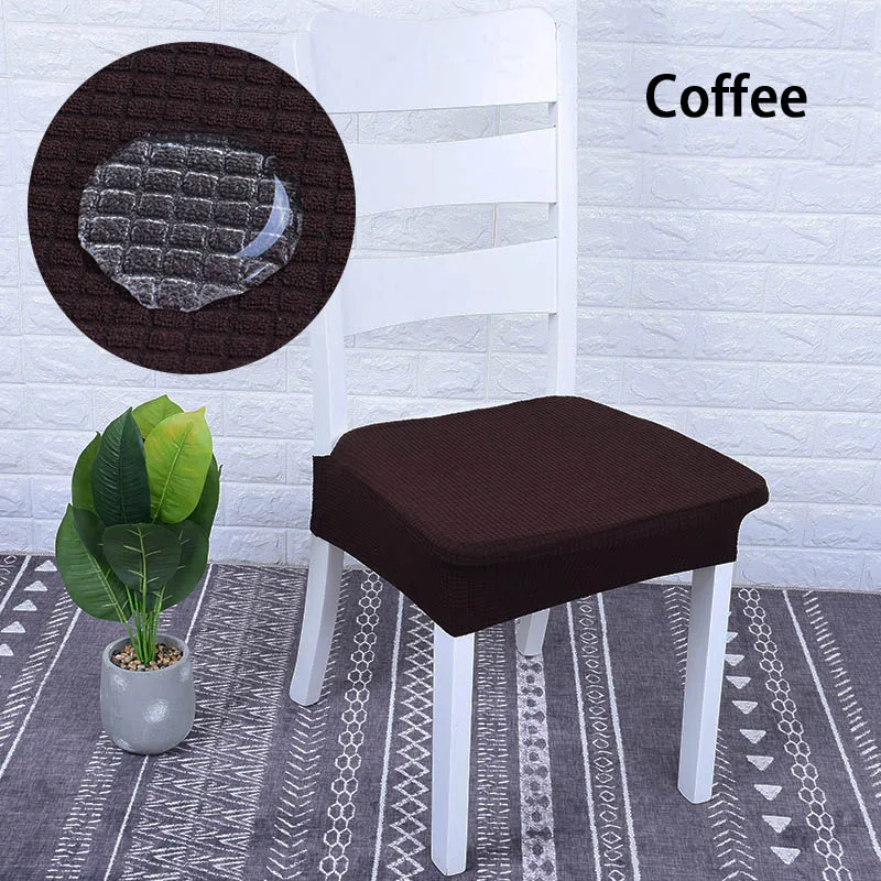 1 DecorUhome водонепроницаемый твердый плед для столовой стул защитный чехол эластичный спандекс полиэстер чехол для сидений на кухне - Цвет: 1