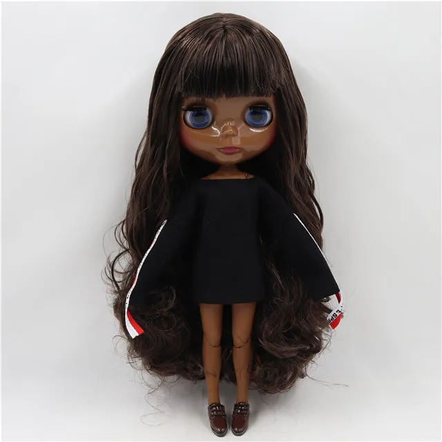 Ледяная фабрика blyth кукла 1/6 bjd черный микс каштановые волосы соединение тела 30 см кукла на заказ DIY BL950/0222 - Цвет: doll clothes shoes