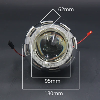 Apollo 3.0 ROYALIN 8.1 Version H1 HID Head Light Mini 2.5 Projector Lens For H4 H7 Auto Lamps w/ LED Angel Eyes Shrouds for Apollo White - Цвет: Apollo 3.0