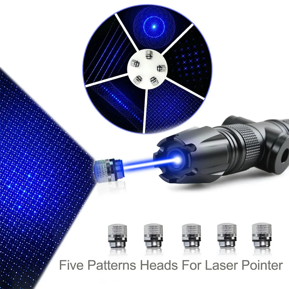 CWLASER Power ful 3000 МВт 5000 450 нм фокусируемая портативная лазерная указка с реальной