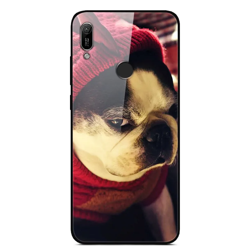 Для huawei Y6 Prime чехол из закаленного стекла чехол твердая задняя крышка чехол для телефона для huawei Y6 Y6 Prime TPU бампер чехол s