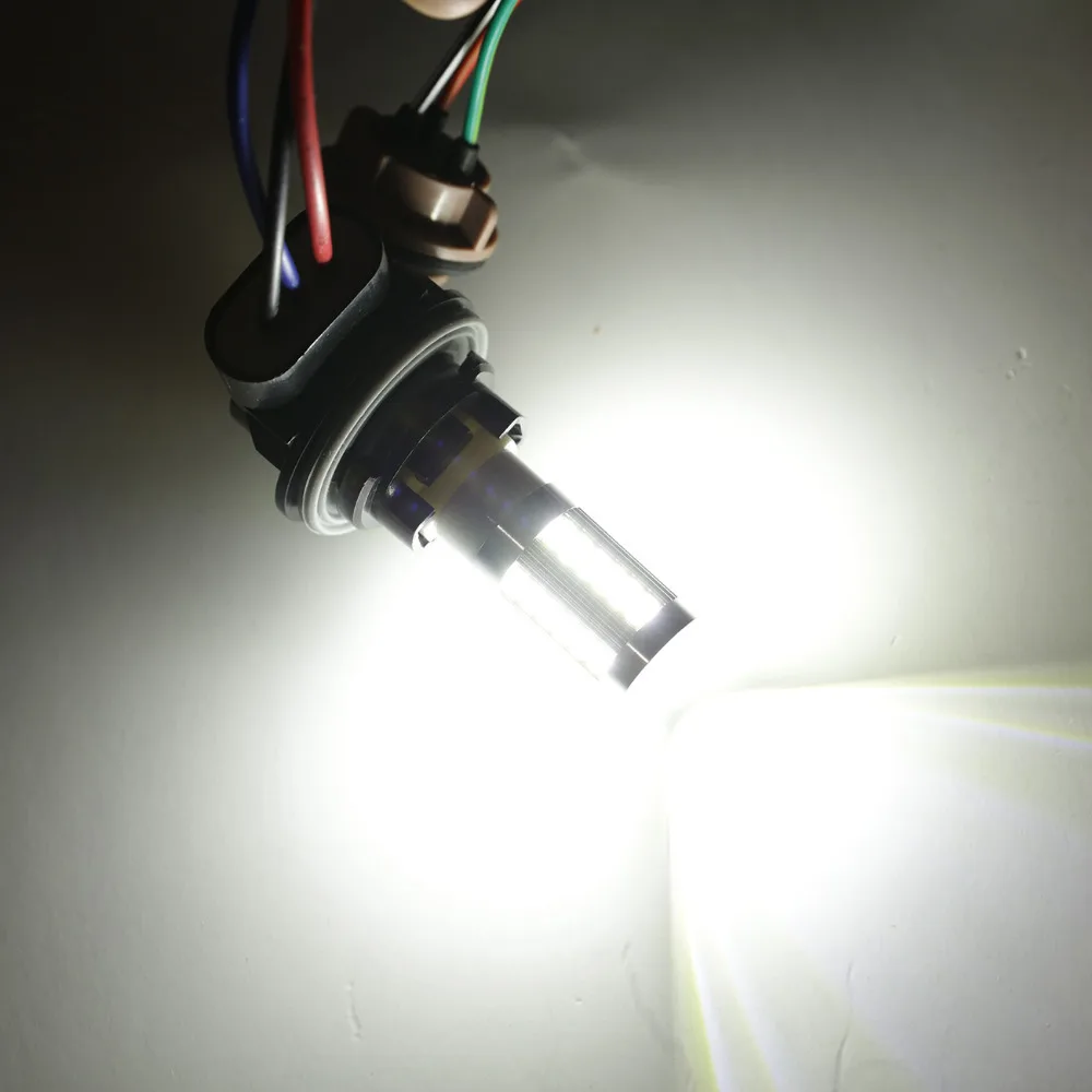 Oslamp 2шт T25 3156 P27W авто светодиодный светильник 33SMD 12В Белый 6000 К 33 Вт поворотные