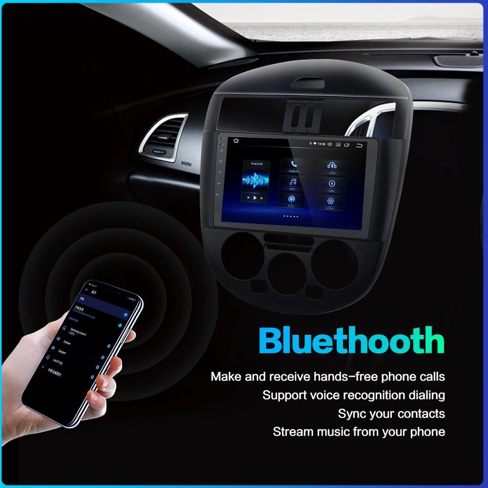 Автомобильное радио Dasaita 1 Din Android 10 0 для Nissan Tiida 2011 2012 2013 2014 Bluetooth GPS навигация видео