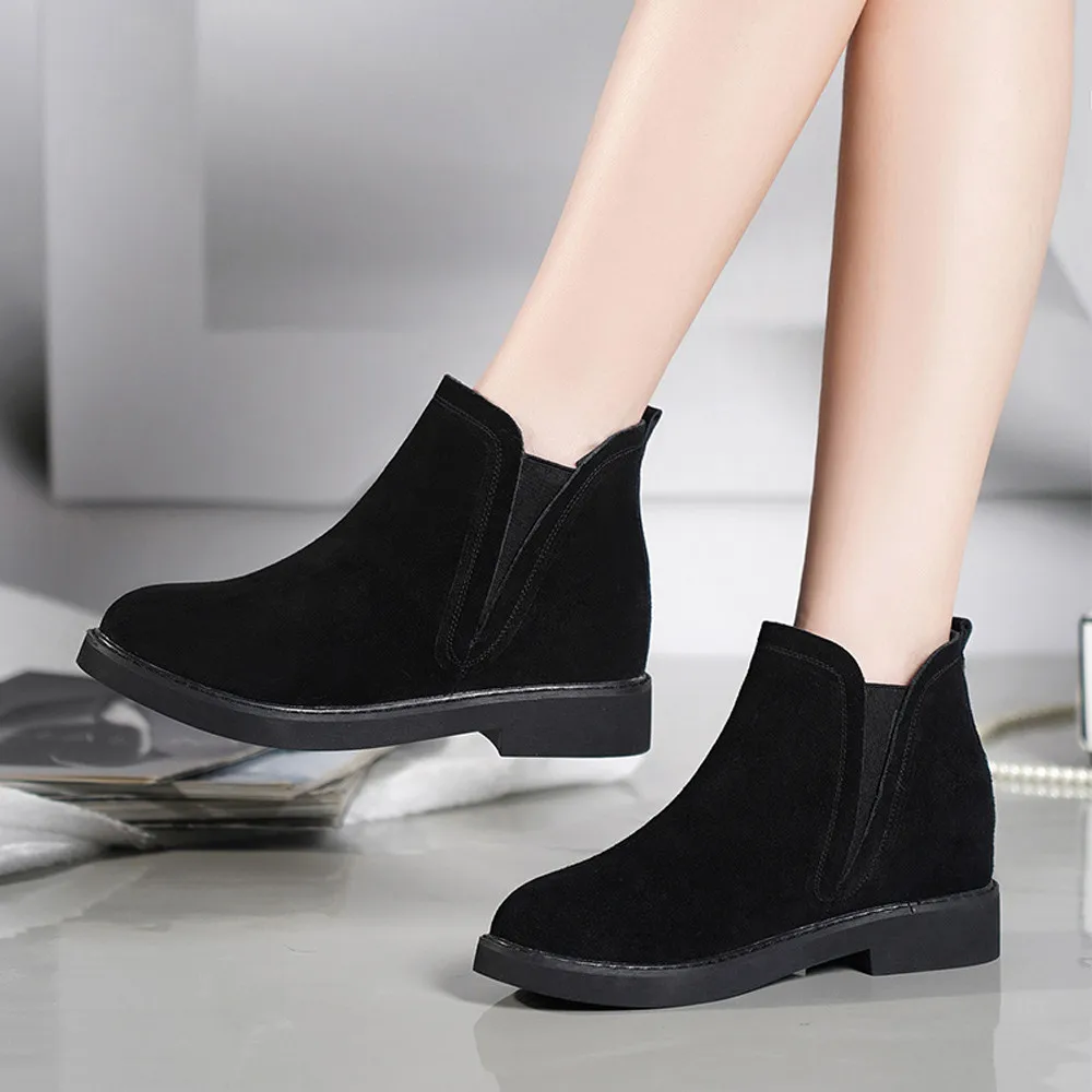 YOUYEDIAN/женские зимние ботинки 2018 модная женская обувь черные женские chaussures femme automne