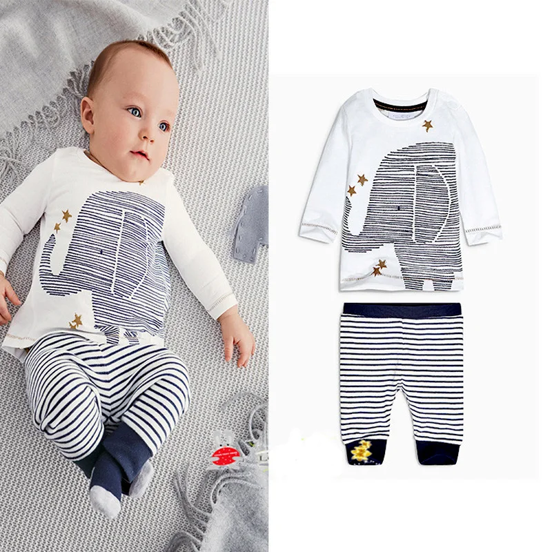 Одежда для новорожденных маленьких мальчиков Повседневная футболка Топ +