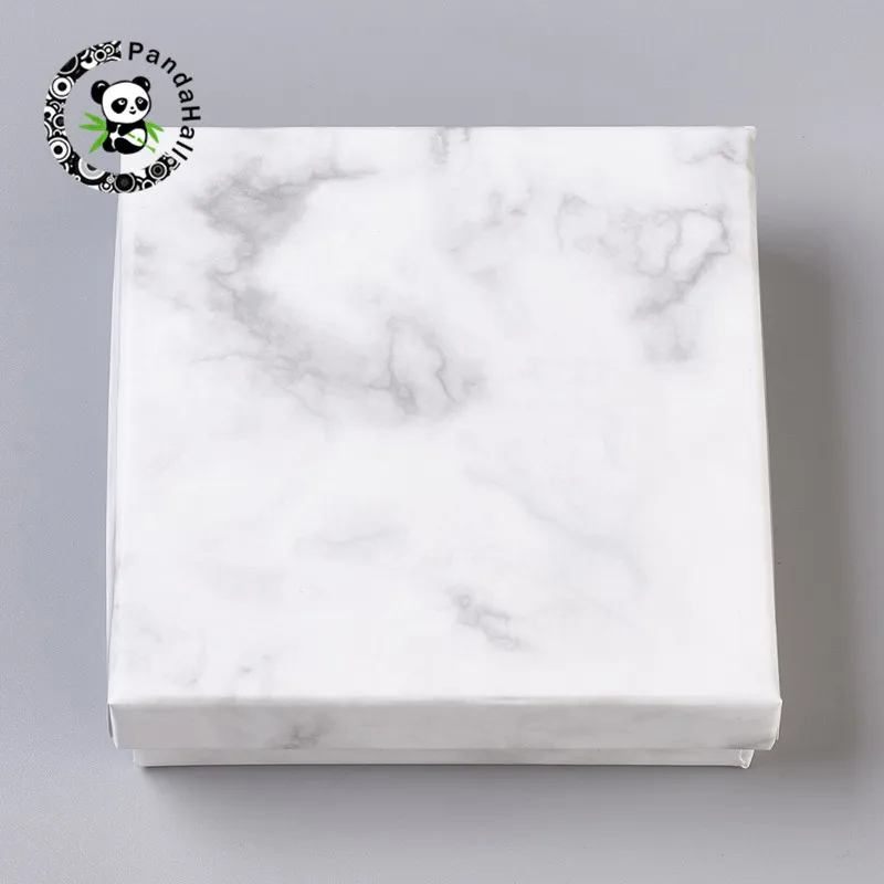 Прямоугольные/квадратные мраморные бумажные картонные шкатулки pandahall для