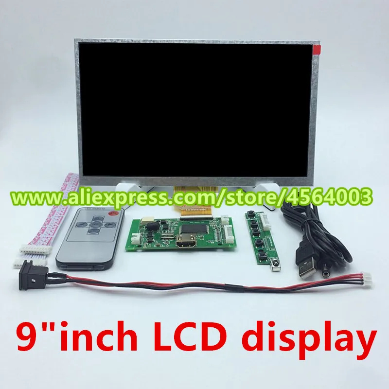 9 дюймов 800*480 для Raspberry pi PC ttl матричный экран дисплей монитор lcd hdmi AT090TN10 12 небольшой драйвер платы аудио контроллер
