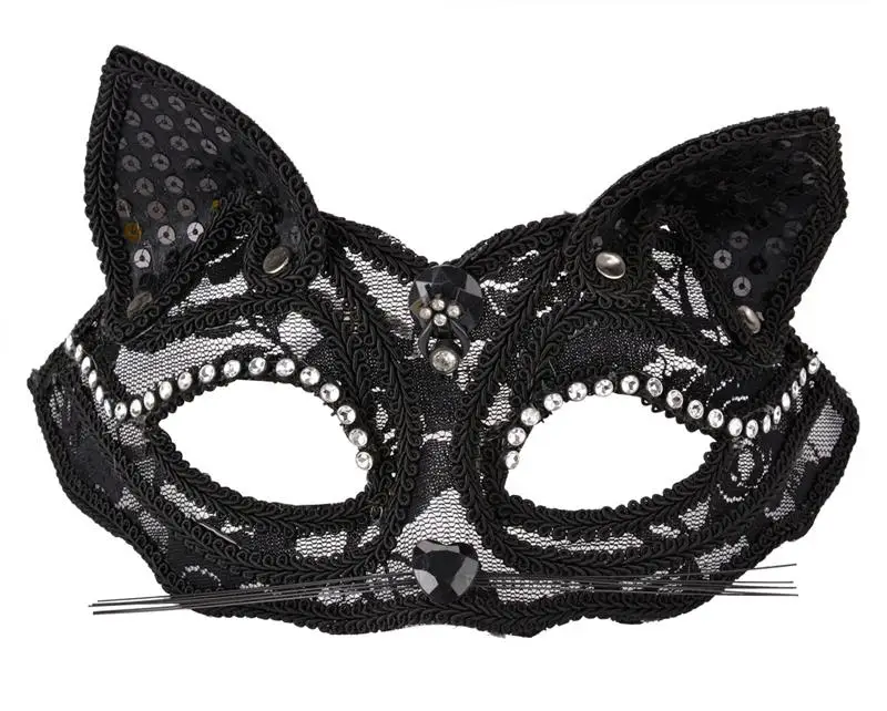 FunPa Очаровательная Женская полумаска для лица кружевная маскарадная пластиковая