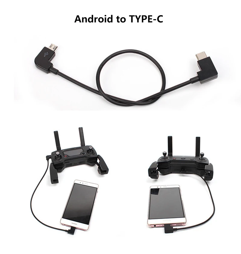 30 см OTG кабель для передачи данных для DJI Mavic Pro Air Spark Mavic 2 Zoom Drone IOS type-C Micro-USB адаптер соединитель провода для планшетного телефона