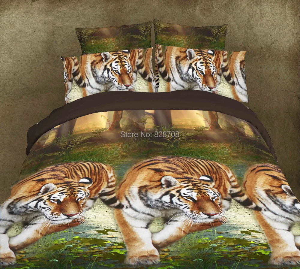 Free shipping Fashion classic brand 3D Bedding 4pcs pure cotton satin bedding set /comforter set/ duvet cover bed sheet C66 |