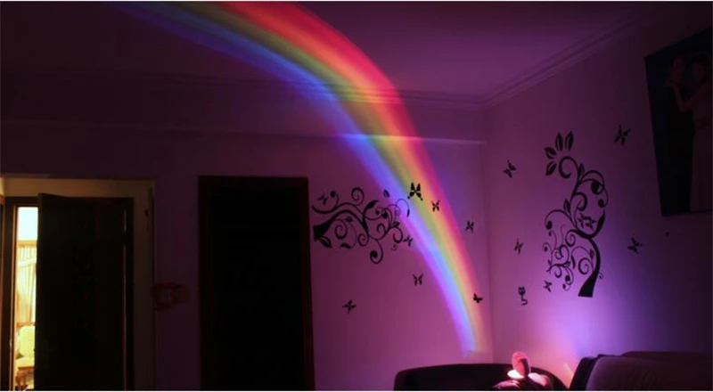 Новинка цветная романтическая Радужная проекционная лампа светодиодный
