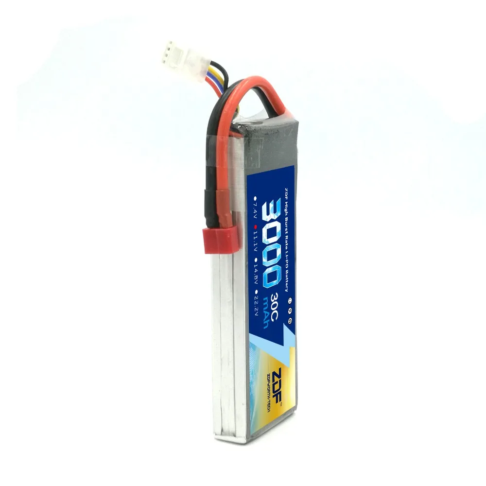 Аккумулятор ZDF Lipo 11 1 В 3S 3000 мА · ч 30C max60C для радиоуправляемого дрона квадрокоптера