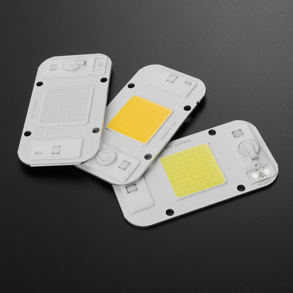1 шт. светодиодный чип лампа COB SMD прожектор AC 220 В DOB чип для светодиодной лампы Beans Smart IC 20 Вт 30 Вт 50 Вт белый/теплый энергосберегающий светильник