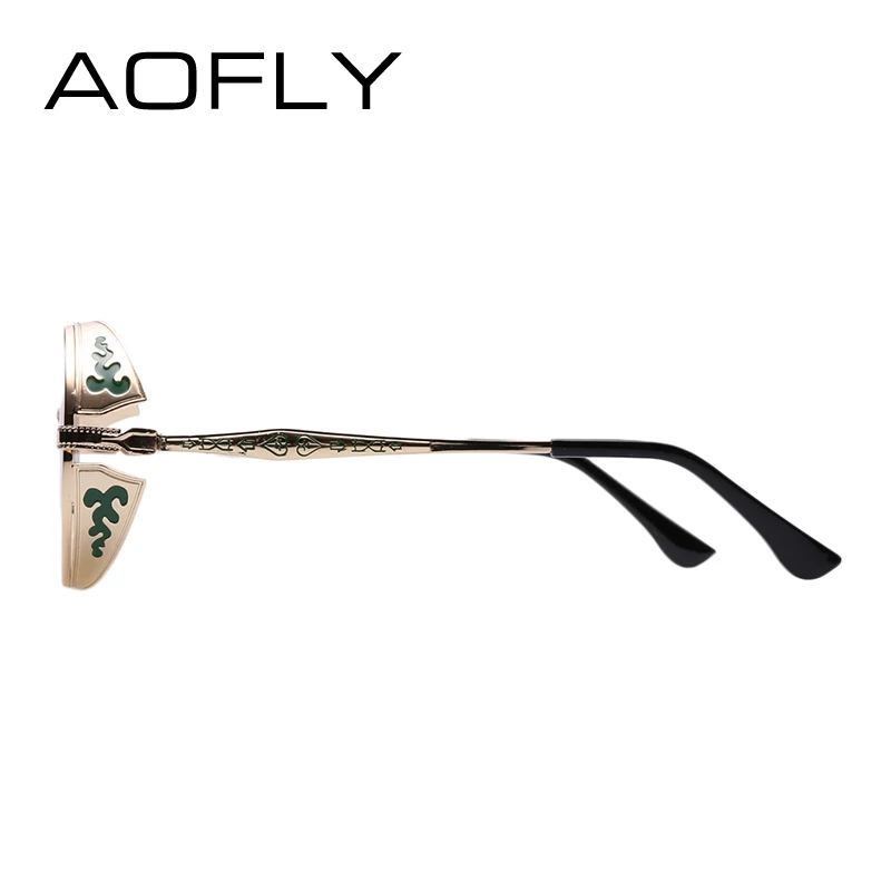 AOFLY Стильные женские и мужские солнцезащитные очки унисекс в стиле панк круглой