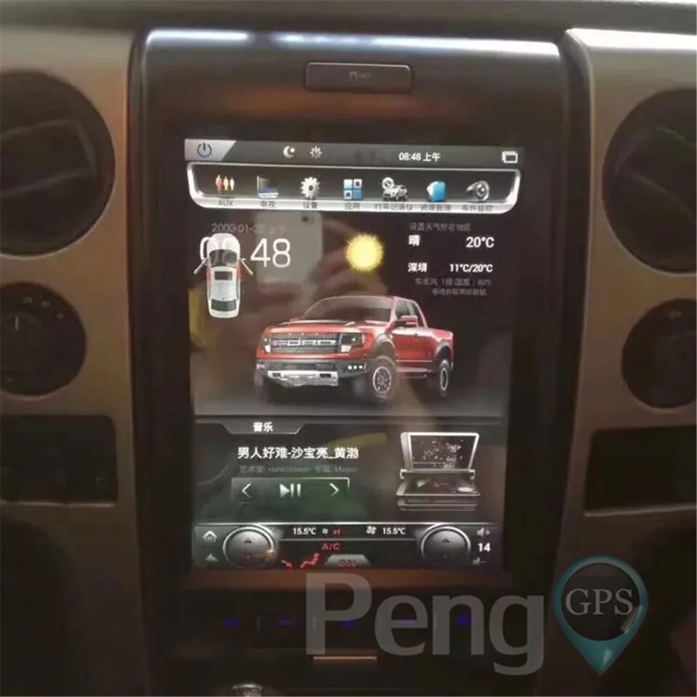 Автомобильный DVD-плеер с GPS-навигацией экран 12 1 дюйма IPS Android для Ford F150 2009-2014