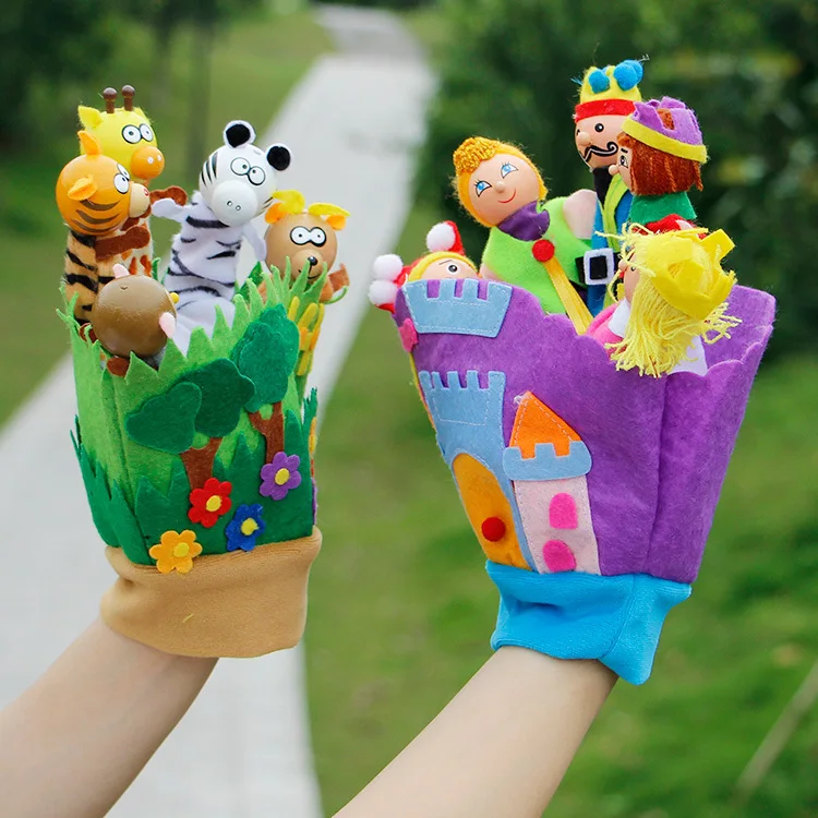 Новый семейный плюшевые перчатки лесных животных база данных Сказка princess prince