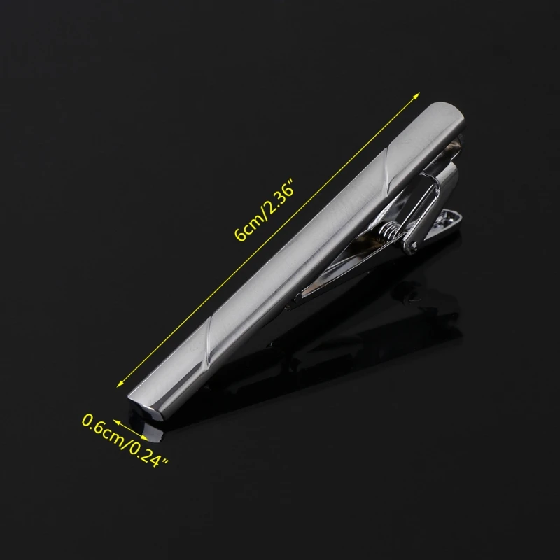 

3pcs Men Tie Clip Mixed Color Bar Alloy Mirror Classic Style Business Accessory