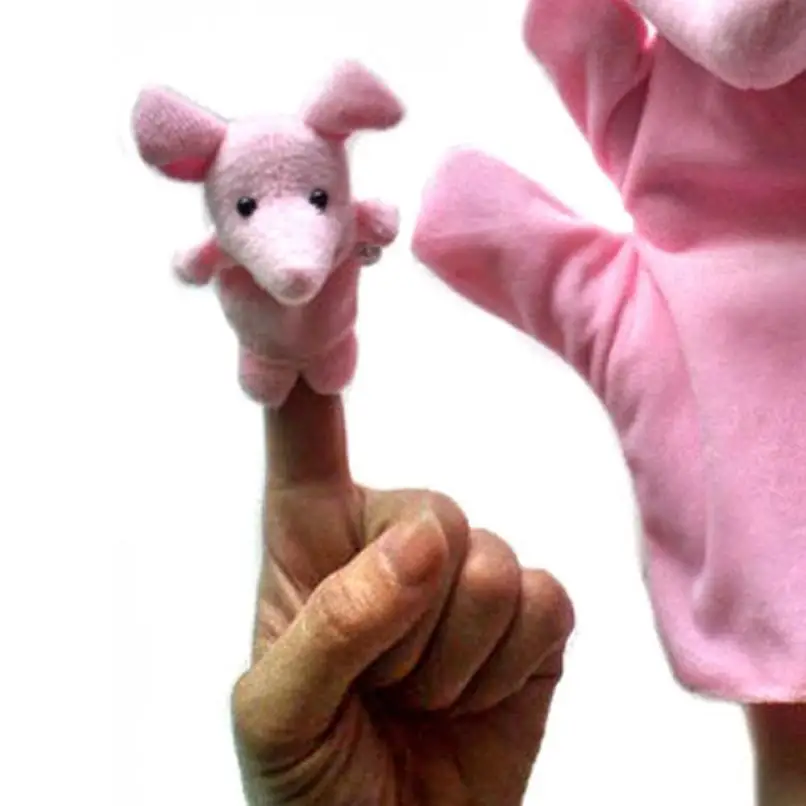 Милые 2 шт. животные кукольные пальчиковые куклы мягкие игрушки для детей Детские