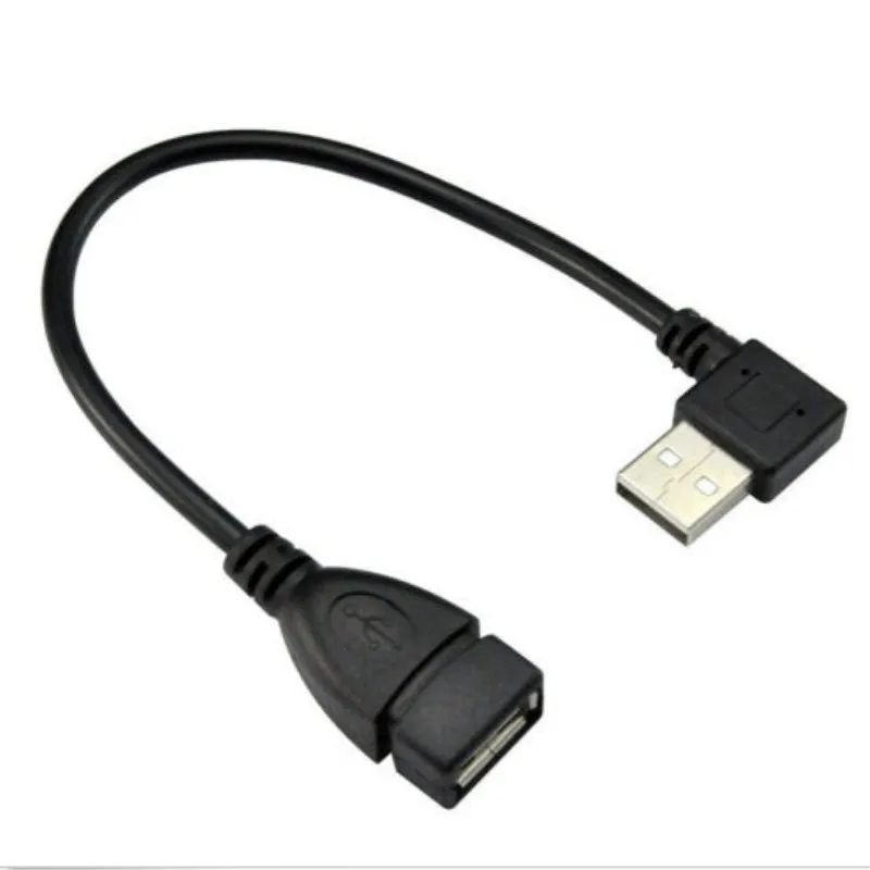 Переходник для кабеля с левым углом 90 градусов 0 3 м разъем USB 2 A а папа | Компьютеры