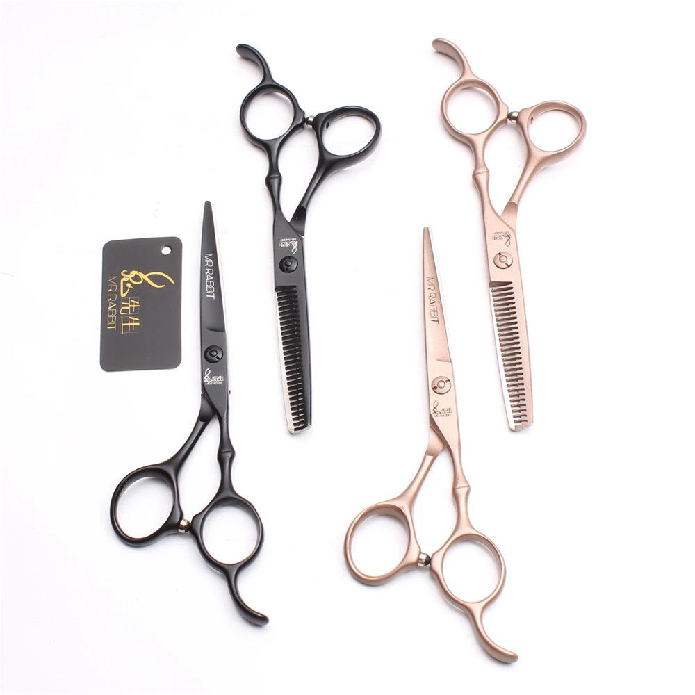 

Парикмахерские ножницы M9030 5,5 дюйма 16 см Mr Rabbit, ножницы для филировки, инструменты для укладки волос, профессиональные ножницы для человечес...